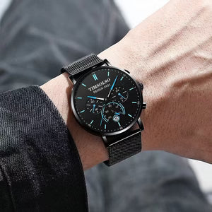 Simple And High-end Elegant Cool Ultra-thin Calendar Quartz Watch