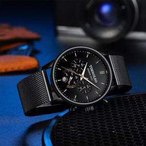Simple And High-end Elegant Cool Ultra-thin Calendar Quartz Watch