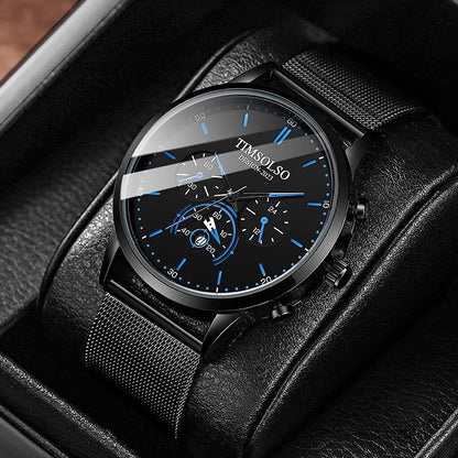 Simple And High-end Elegant Cool Ultra-thin Calendar Quartz Watch