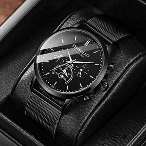 Simple And High-end Elegant Cool Ultra-thin Calendar Quartz Watch